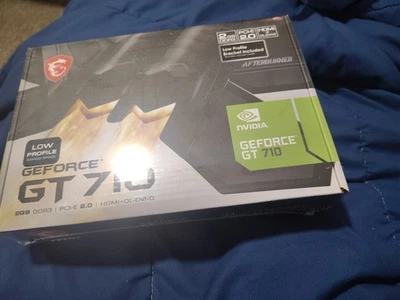 MSI GeForce GT 710 2GB DDR3 Graphics Card GT 710 2GD3 LP NVIDIA - Image 1 of 2