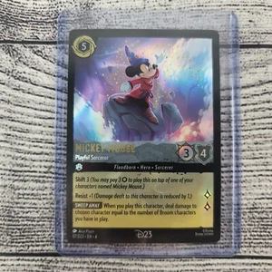 Lorcana D23 Expo 2024 Disney MICKEY MOUSE PLAYFUL SORCERER Promo Card - Picture 1 of 2