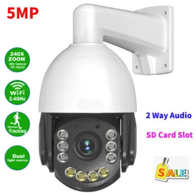 5 Inch 240X ZOOM 5MP Wireless PTZ  POE IP Camera Humanoid Recognition Card Slot - Image 1 of 4