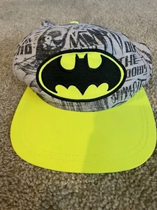 Batman Neon Mütze Kappe bestickt Logo Jugend Druckknopflasche verstellbar. - Bild 1 von 3