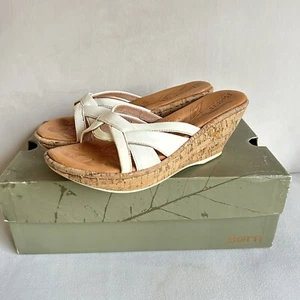 Sandalias de cuña Born Zanita blancas talla 6 - Imagen 1 de 5
