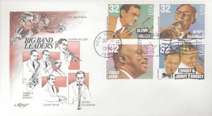 1996 FDC - Scott# 3096-99 - Big Band Leaders - Block of 4 - Artmaster - Picture 1 of 1