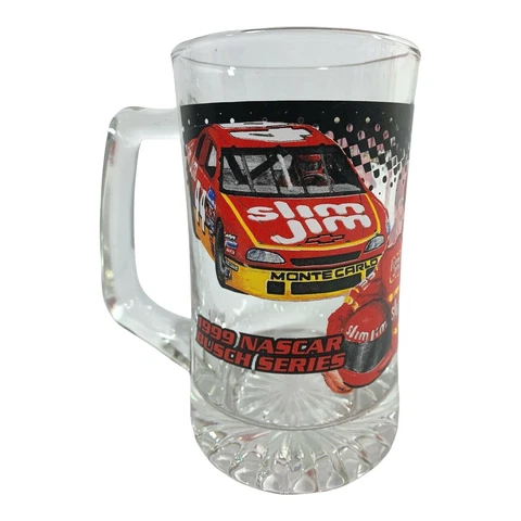 Vintage Slim Jim Racing Team #44 Beer Mug Busch Series 1999 Collectible Mancave Cover