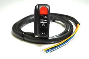 Domino 0351 Black Momentary Starter / Kill Switch to fit MOTO MORINI Bikes - Picture 1 of 2