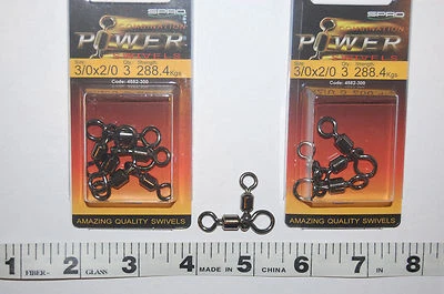 2 packs spro combination power swivels size 3/0x2/0 288.4kgs (635lbs) 4582-300 - Image 1 of 4