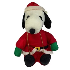 Peluche pupazzo vintage Peanuts Snoopy Babbo Natale decorazione natalizia da collezione - Foto 1 di 7