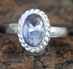 Zertifizierter natürlicher blauer Saphir 4,35 ct ovaler Edelstein Herrenring Glück Geschenk - Bild 1 von 7