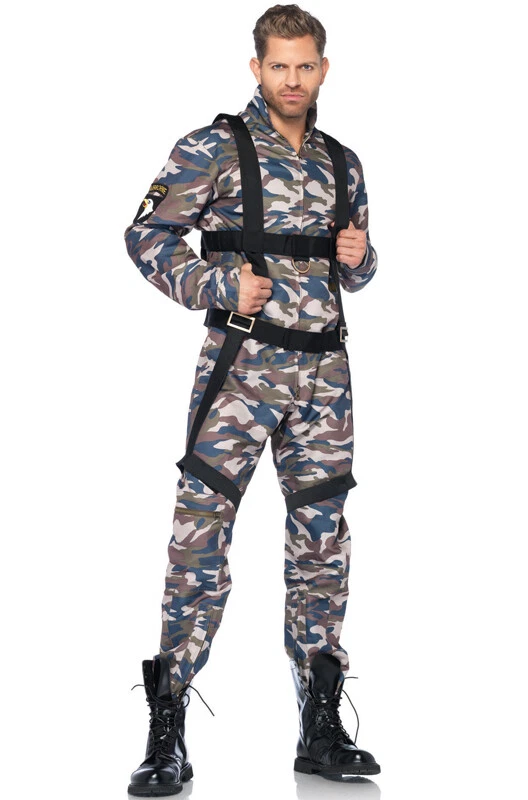 Brand New Paratrooper Military Army Jumpsuit Outfit Adult Costume - Image 1 of 1