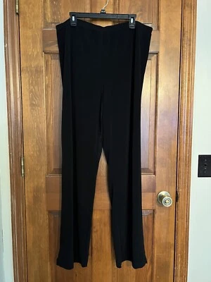 Pantalones George Simonton Alto Pierna Ajustada Cristal Tejido XLT Negros Foto 1 de 4