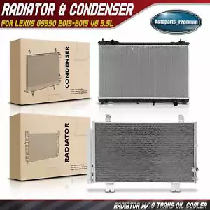 Radiator & AC Condenser Cooling Kit for Lexus GS350 13-15 V6 3.5L To 9/30/2015 - Picture 1 of 9