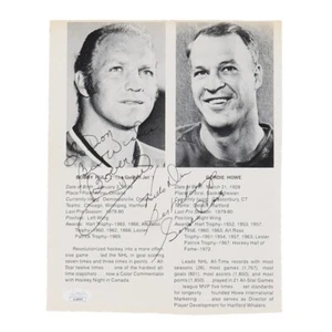 Bobby Hull, Gordie Howe & Phil Esposito Auto Magazine Page Personalized JSA COA - Picture 1 of 2