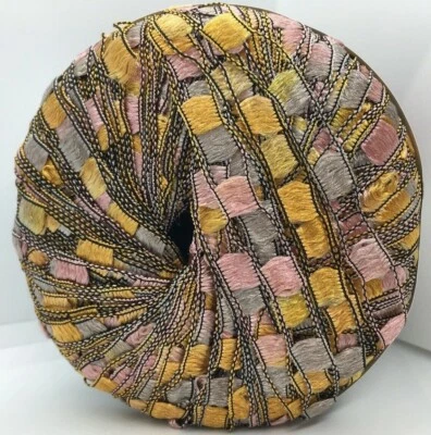 Berlini Fita Escada Maxi Fio #114 Tri-Color Ouro 50gr 98yds Largo Fio Treliça - Imagem 1 de 4