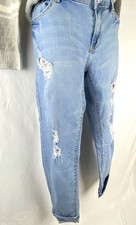 Flying Monkey Jeans 31 Skinny Stretch Torn Light Denim Wash