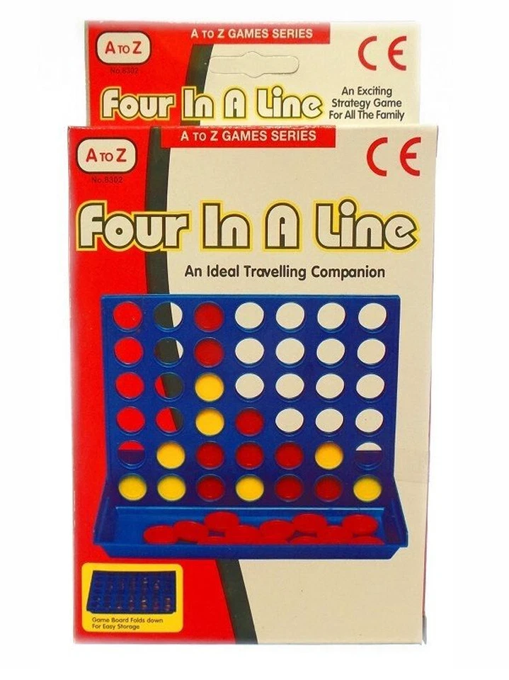 Four in a Line Row Connect 4 Mini Travel Car Holiday Family Game Toy - Image 1 of 2