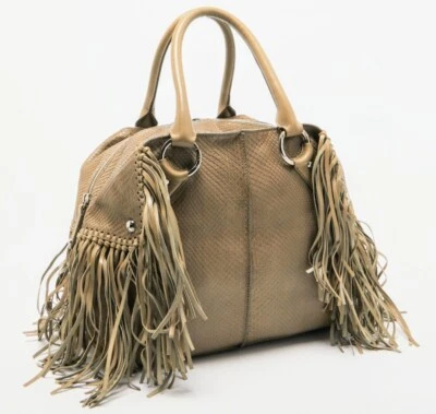  Tod's Python Fringed Handbag Large. Receipt. RRP £1500 - Image 1 of 4