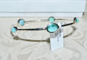 NWT $595 IPPOLITA Rock Candy 5-Stone Bangle Turqam Crystal Sterling Bracelet Sm - Picture 1 of 6