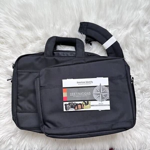 Vintage NWOT IBM Laptop Computer Bag Briefcase Crossbody Strap Zipper Locks - Picture 1 of 12