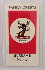 Perry Surname Family Crests 1961 Card Sweetule Products Advertising (B81)