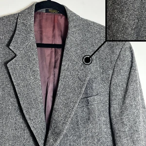 Ruffini Sport Coat 42R Gray Camel Hair Wool Blend Herringbone Blazer Italy - Picture 1 of 8
