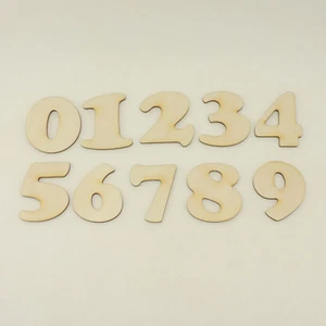 Zahlen aus Holz Rohling 5cm Hausnummern Rechnen lernen für Kinder - Bild 1 von 9