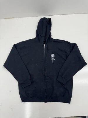 Chaqueta Gildan Negra Rosa Estampado Gráfico Cremallera Completa Para Hombre Talla XL Foto 1 de 4