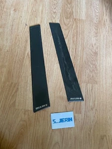 Nismo Mid Logo Carbon B-Pillar Covers Skyline R34 BNR34 Rare Coupe 90s RB26 JDM - Picture 1 of 3