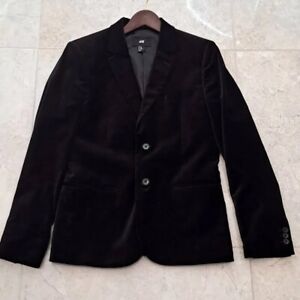 H&M Men's slim Fit Velvet Blazer  Suit Jacket Size 36 R used 1 time