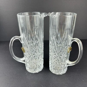 Cristal D'Arques Bleikristall Pint Krüge ""Chantilly"" mit Aufklebern 2er Set - Bild 1 von 6