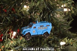 Police SWAT Unit Truck Special Forces1/64 Scale Custom Christmas Ornament Adorno