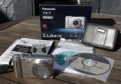 Panasonic Lumix TZ 7 m.Zubehörpaket,teildefekt !,guter.Zustand. - Bild 1 von 4