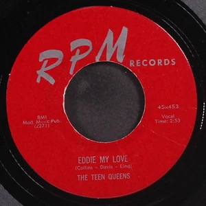 TEEN QUEENS: eddie my love / just goofed RPM 7" Single 45 RPM - Imagen 1 de 2