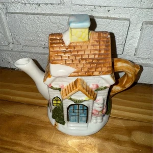 Vintage Houston Harvest Weihnachten Kirche Landhaus Teekanne Figur 5" - Bild 1 von 6