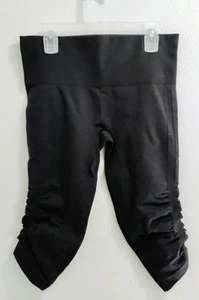 LULULEMON IN THE FLOW CROP II LEGGINGS - SMALL BLACK COMPRESSION (SIZE 6) - Picture 1 of 4
