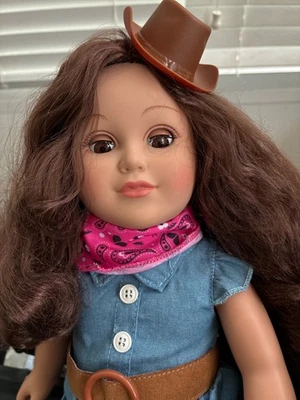 Muñeca Cititoy MY LIFE AS A 18’’’ C0WGIRL, cabello castaño, ojos abiertos/cerrados, nuevo atuendo Foto 1 de 4