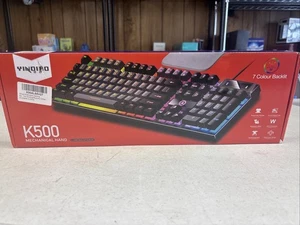 YINDIAO K500 Wired USB E-Sport 7 Colour Backlight Gaming Keyboard - Picture 1 of 12