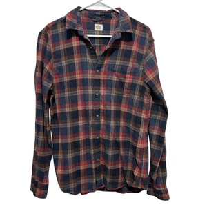 Marine Layer Herren Größe Medium Flanell rot & dunkelblau Outdoor warm Knopfleiste - Bild 1 von 7