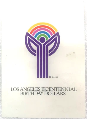 1976 Los Angeles Bicentennial Birthday Dollars - 6 Coin in Folder - Smbx2 - Image 1 of 4