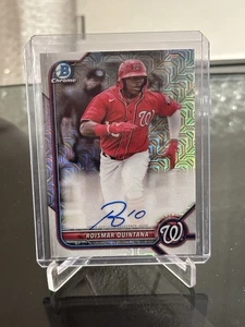 2022 Bowman Chrome Mega Box Mojo Refractor Roismar Quintana Auto Autograph - Picture 1 of 3