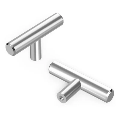 Bar Pulls Collection T-Knob 2-3/8 Inch x 1/2 Inch Chrome Finish (10 Pack) - Image 1 of 4
