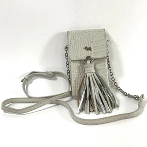 Radley London Artisian Road White Leather Croc Print Tassel Phone Crossbody Bag - Picture 1 of 12