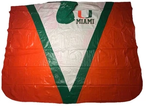 Vintage Rain Poncho Pullover University Of Miami - Picture 1 of 18