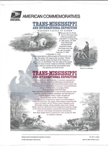 PANNELLO COMMEMORATIVO USPS #540-ONORARE TRANS-MISSISSIPPI MNH PANES - Foto 1 di 2