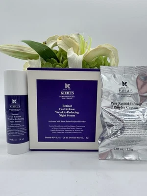 Kiehl's Retinol Fast-Release Wrinkle Reducing Night Serum 0.94oz& 1g New In Box - Image 1 of 3