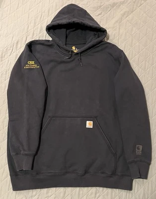 🟦🟨🟦 SUDADERA CON CAPUCHA VINTAGE EMITIDA POR EL FERROCARRIL ERIE / DUNKERQUE XL Foto 1 de 4