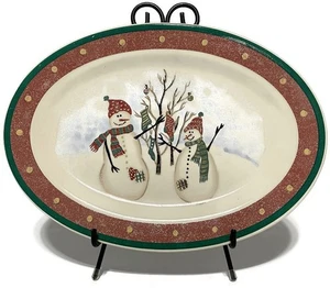 Royal Seasons Snowman Serving Platter Christmas Holiday 14.25" x 10.25" - Picture 1 of 7