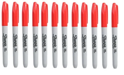 Sharpie Fine Permanent Marker Stift Limitierte Auflage Racey Rot 12 Packung