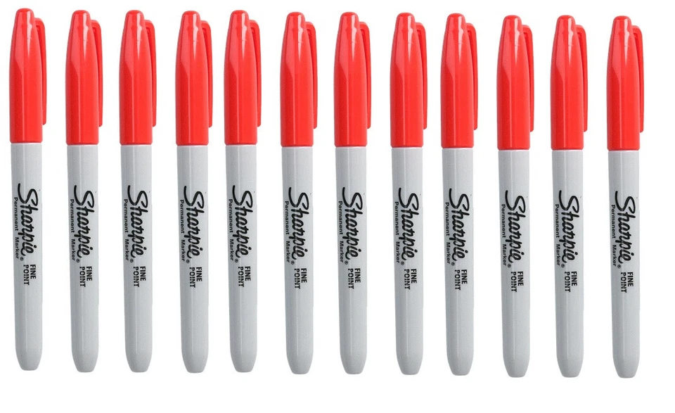 Sharpie Fine Permanent Marker Stift Limitierte Auflage Racey Rot 12 Packung