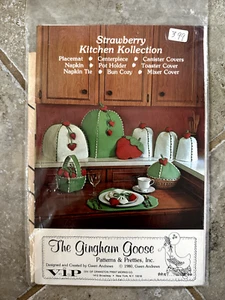 Gingham Goose "Strawberry Kitchen Collection" Patterns OOP 1980 Gwen Andrews - Picture 1 of 2