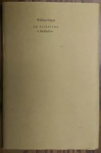 SIGNED William Heyen "Of Palestine: A Meditation" 1976 LIMITED EDITION ABATTOIR - Foto 1 di 5