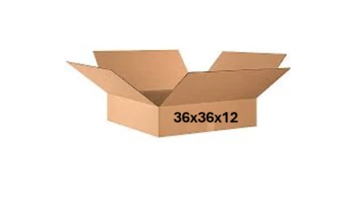 36" x 36" x 12" CARDBOARD BOX - 200lb  -  SINGLE BOX - Image 1 of 4